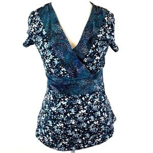 Style & Co. V-Neck Short Sleeve Top Size Small